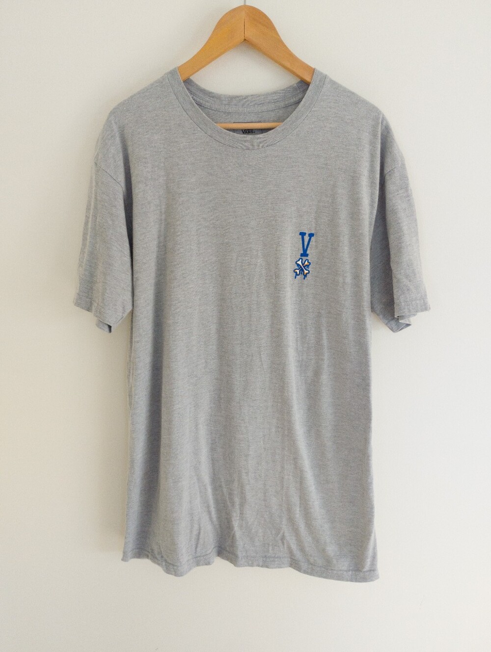 Vans Skeleton King Playing Card Graphic Tee Heather Grey Mens Large Skate Wear